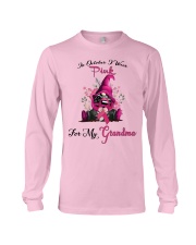 In October I Wear Pink For My Grandma Gnome Long Sleeve Tee thumbnail