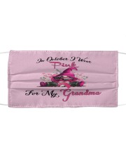 In October I Wear Pink For My Grandma Gnome Cloth face mask thumbnail