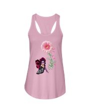 Fairy Fight Like A Girl Pink Daisy Flower Ribbon Ladies Flowy Tank thumbnail