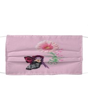Fairy Fight Like A Girl Pink Daisy Flower Ribbon Cloth face mask thumbnail