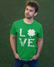 Vintage Love Shamrock Irish St Patrick's Day Classic T-Shirt apparel-classic-tshirt-lifestyle-front-43