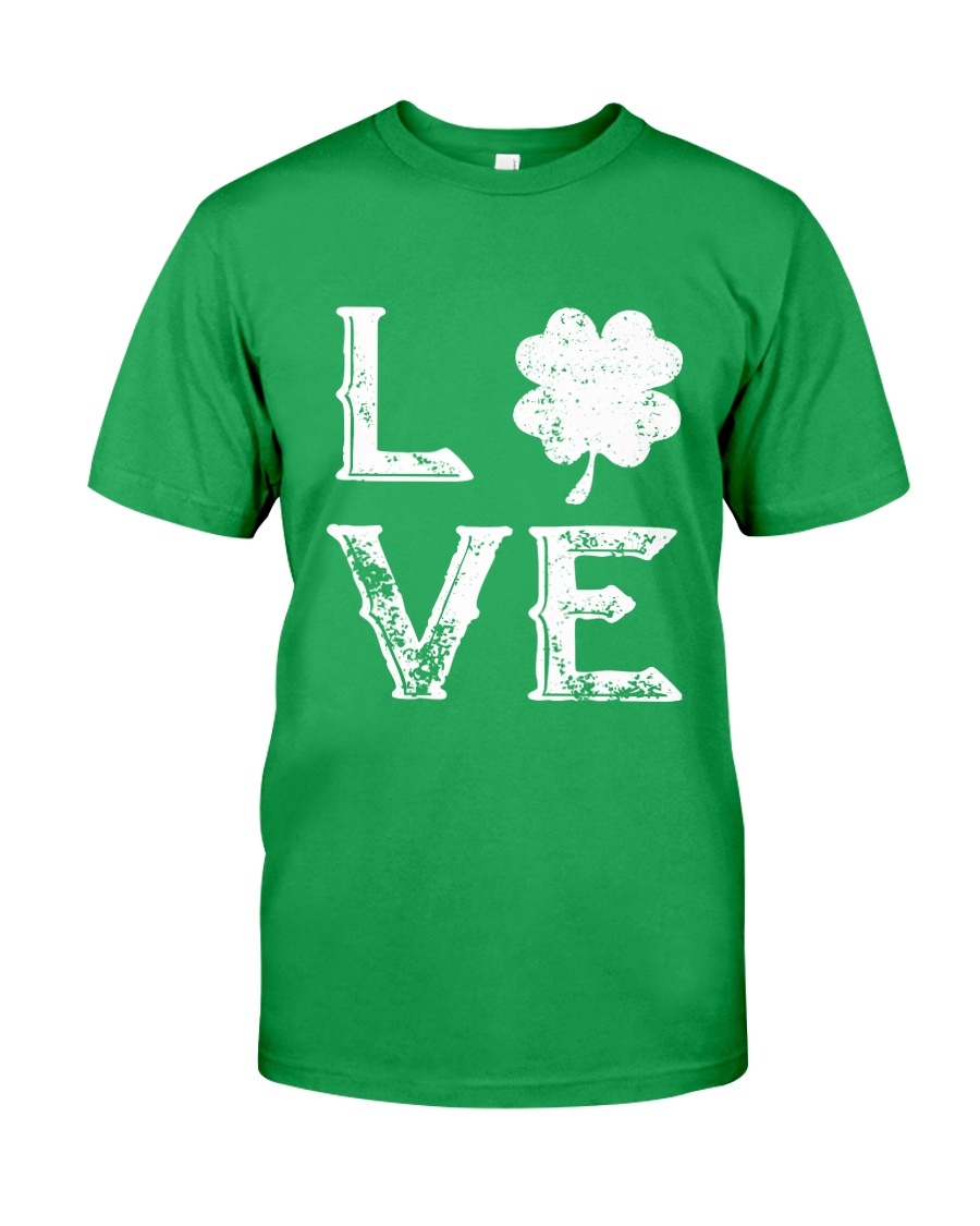 Vintage Love Shamrock Irish St Patrick's Day Classic T-Shirt