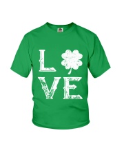 Vintage Love Shamrock Irish St Patrick's Day Youth T-Shirt thumbnail