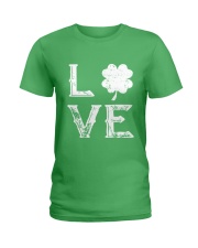 Vintage Love Shamrock Irish St Patrick's Day Ladies T-Shirt thumbnail