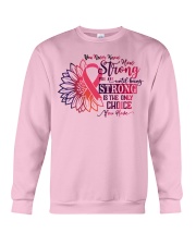 You Never Know How Strong Breast Cancer Awareness Crewneck Sweatshirt thumbnail
