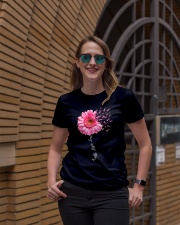 Faith Hope Love Pink Ribbon Daisy Flower Ladies T-Shirt lifestyle-women-crewneck-front-2