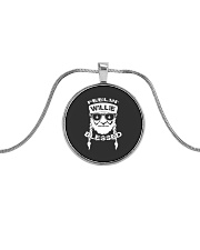 Feeling Willie Blessed St Patrick's Day Metallic Circle Necklace thumbnail