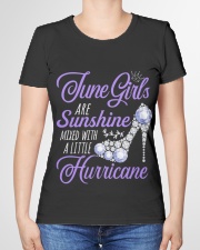 June Girls Are Sunshine Mixed With Hurricane Premium Fit Ladies Tee garment-premium-tshirt-ladies-front-01
