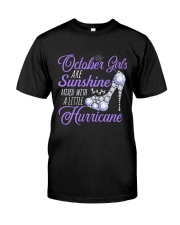 October Girls Are Sunshine Mixed With Hurricane Classic T-Shirt thumbnail