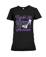 October Girls Are Sunshine Mixed With Hurricane Premium Fit Ladies Tee front