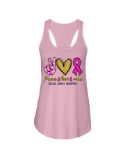 Peace Love Cure Breast Cancer Awareness Ladies Flowy Tank thumbnail