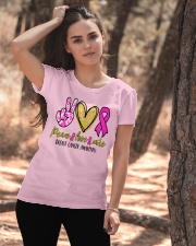 Peace Love Cure Breast Cancer Awareness Ladies T-Shirt apparel-ladies-t-shirt-lifestyle-06
