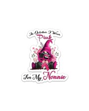 In October I Wear Pink For My Nonnie Gnome Sticker - Single (Vertical) thumbnail