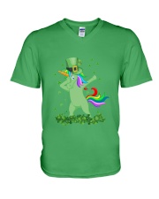 Lepricorn Leprechaun Unicorn Shamrock St Patrick' V-Neck T-Shirt thumbnail