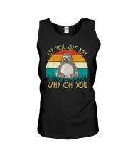 Eff You See Kay Why Oh You Vintage Sloth Yoga Unisex Tank thumbnail