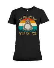 Eff You See Kay Why Oh You Vintage Sloth Yoga Premium Fit Ladies Tee thumbnail