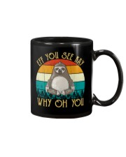 Eff You See Kay Why Oh You Vintage Sloth Yoga Mug thumbnail
