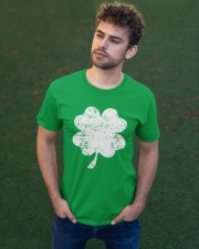 Vintage Irish Green Shamrock St Patrick's Day Classic T-Shirt apparel-classic-tshirt-lifestyle-front-43