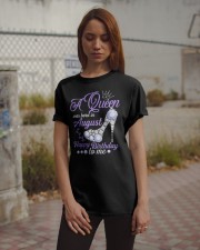 A Queen Was Born In August Happy Birthday Classic T-Shirt apparel-classic-tshirt-lifestyle-18