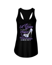 A Queen Was Born In August Happy Birthday Ladies Flowy Tank thumbnail
