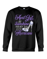 April Girls Are Sunshine Mixed With Hurricane Crewneck Sweatshirt thumbnail