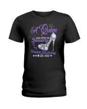 A Queen Was Born In January Happy Birthday to Me Ladies T-Shirt thumbnail