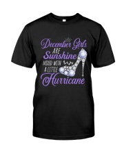 December Girls Are Sunshine Mixed With Hurricane Classic T-Shirt thumbnail