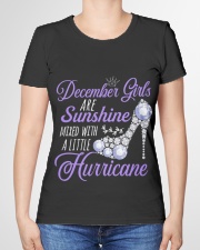 December Girls Are Sunshine Mixed With Hurricane Premium Fit Ladies Tee garment-premium-tshirt-ladies-front-01