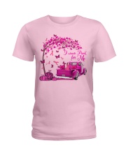 In October I Wear Pink For Me Pumpkin Truck Ladies T-Shirt front