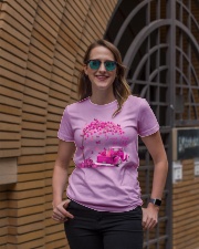 In October I Wear Pink For Me Pumpkin Truck Ladies T-Shirt lifestyle-women-crewneck-front-2