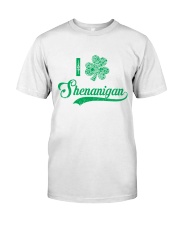 Shenanigan Irish Green Shamrock St Patrick's Day Classic T-Shirt front