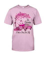 In October I Wear Pink For Me Plaid Truck Breast Classic T-Shirt thumbnail