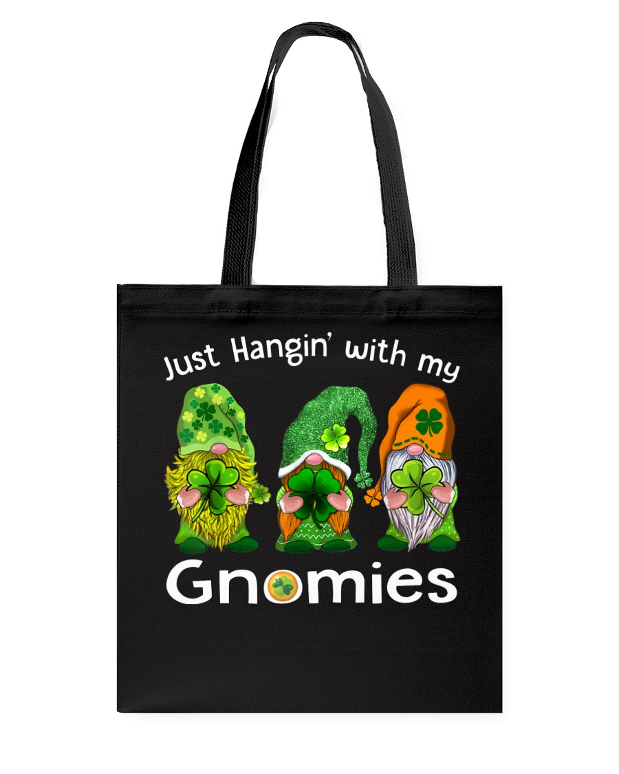 Just Hanging With My Gnomies Irish Green Shamrock Tote Bag