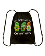 Just Hanging With My Gnomies Irish Green Shamrock Drawstring Bag tile