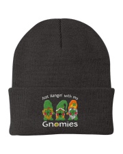 Just Hanging With My Gnomies Irish Green Shamrock Knit Beanie tile