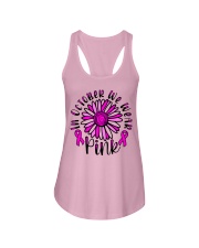 In October We Wear Pink Daisy Flower Breast Cancer Ladies Flowy Tank thumbnail