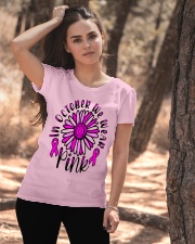 In October We Wear Pink Daisy Flower Breast Cancer Ladies T-Shirt apparel-ladies-t-shirt-lifestyle-06