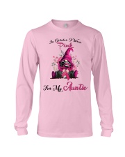 In October I Wear Pink For My Auntie Gnome Breast Long Sleeve Tee thumbnail