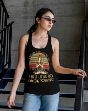 Vintage Yoga Tattooed I'm Mostly Peace Love Light Ladies Flowy Tank apparel-ladies-flowy-tank-lifestyle-03