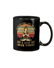 Vintage Yoga Tattooed I'm Mostly Peace Love Light Mug thumbnail
