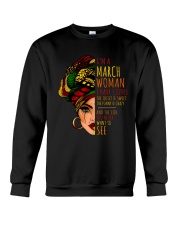 I'm A March Woman I Have 3 Sides Birthday Gift Crewneck Sweatshirt thumbnail