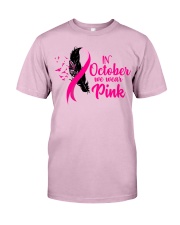 In October We Wear Pink Ribbon Leave Seagull Classic T-Shirt thumbnail