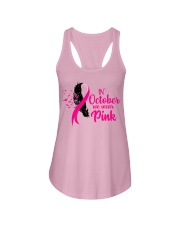 In October We Wear Pink Ribbon Leave Seagull Ladies Flowy Tank thumbnail