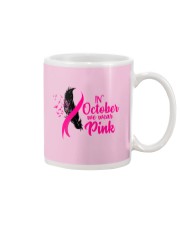 In October We Wear Pink Ribbon Leave Seagull Mug thumbnail