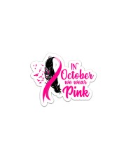 In October We Wear Pink Ribbon Leave Seagull Sticker - Single (Vertical) thumbnail