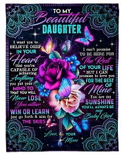 To My Daughter - Roses - I Want You To Believe Small Fleece Blanket - 30" x 40" front