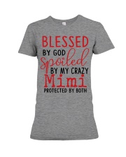 Blessed By God Spoiled By My Mimi Premium Fit Ladies Tee tile