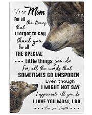 TO MY MOM - WOLF - I LOVE YOU 16x24 Poster front