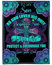 Dad To Son - As God Loved His - Fleece Blanket Fleece Blanket tile
