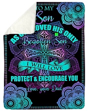 Dad To Son - As God Loved His - Fleece Blanket Sherpa Fleece Blanket tile